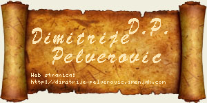 Dimitrije Pelverović vizit kartica
